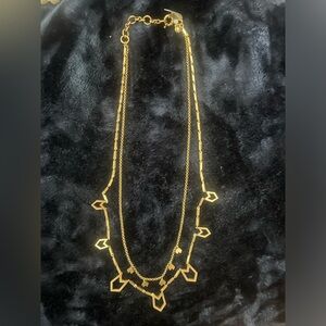 NWT JCrew Necklace Gold Abstract layered necklace with Adjustable length